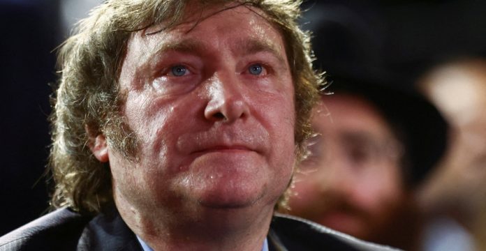 FILE PHOTO: Argentina's President Javier Milei celebrates Hanukkah, in Buenos Aires